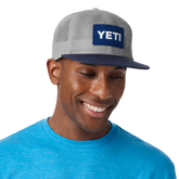 Yeti Flat Brim Mesh Hat Grey & Navy